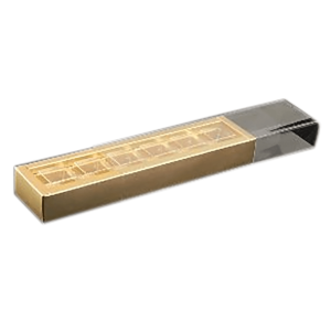 Chocolate Box Long 6 Cavity Gold