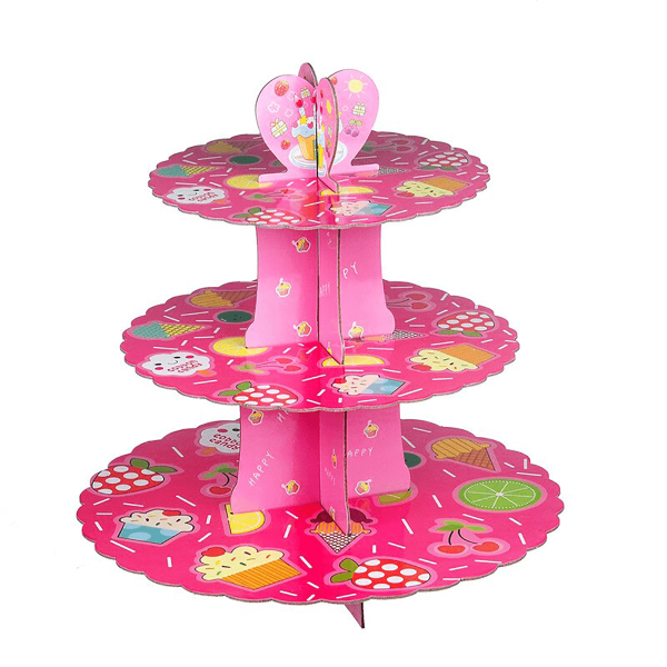 3 Layers Cardboard Cup Cake Stand