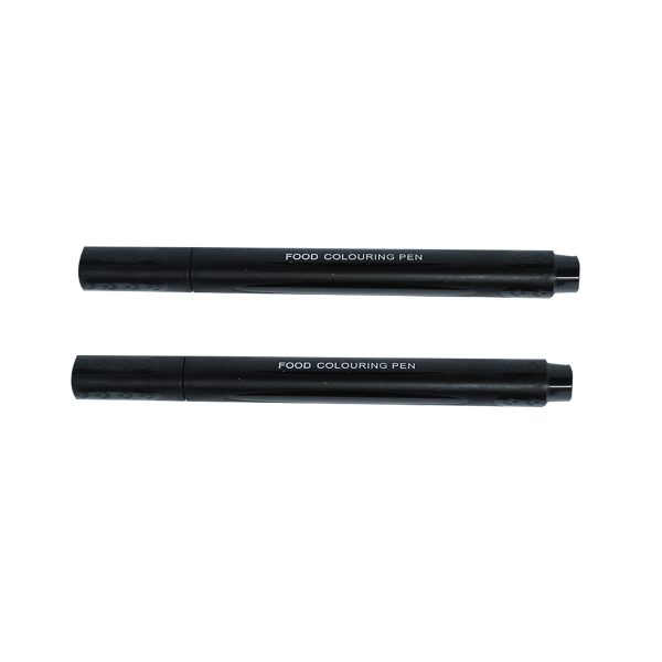 Edible Colour Marker Black 2 Pcs Set