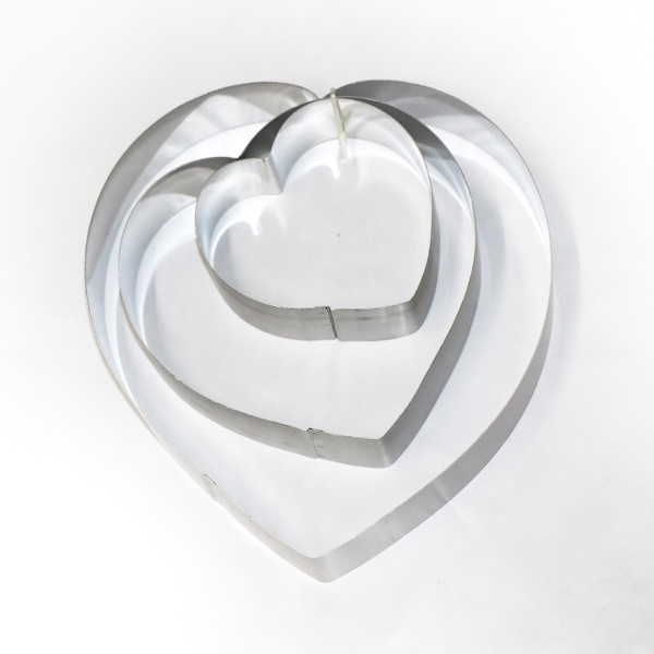 Stainless Steel Heart Ring 3 In 1