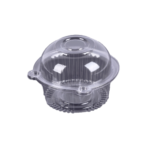 Plastic Burger Box J328 with burger inside