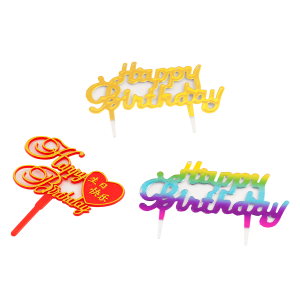 Birthday Cake Topper Small Plastic