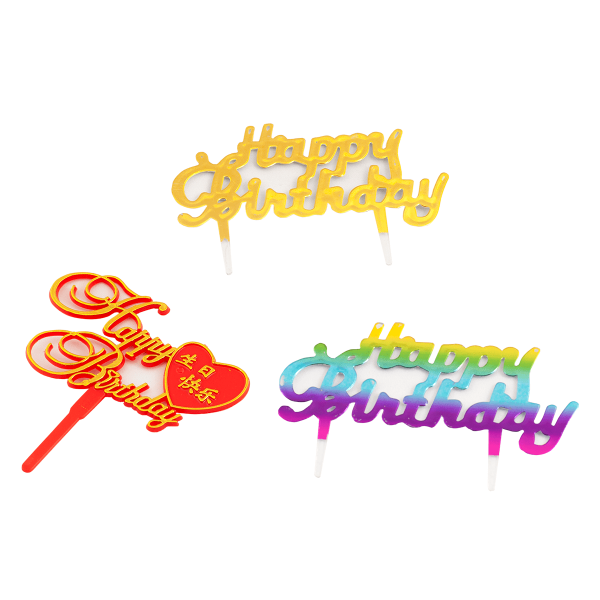 Birthday Cake Topper Small Plastic