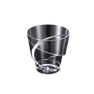 Plastic Dessert Cup GD 60 filled with ice cream.