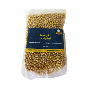 Cake Sprinkles Gold Crunch Ball 6MM