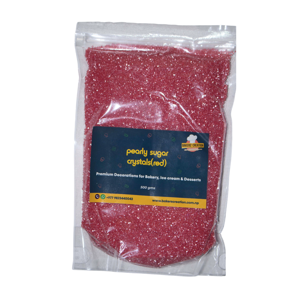 Cake Sprinkles Pearly Red Sugar Crystals Bakers' Creation