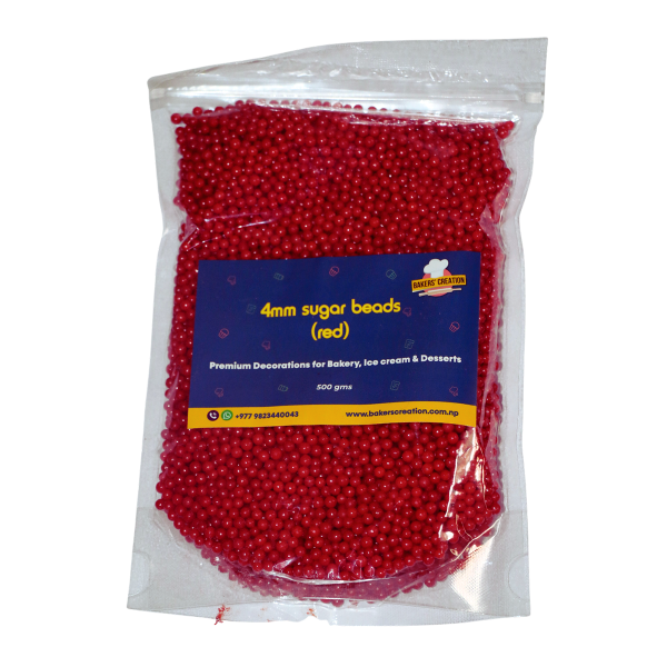 Cake Sprinkles Red Sugar Beads 4MM