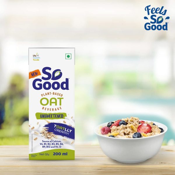 So Good Oat Unsweetened Milk 200 ml Pack.