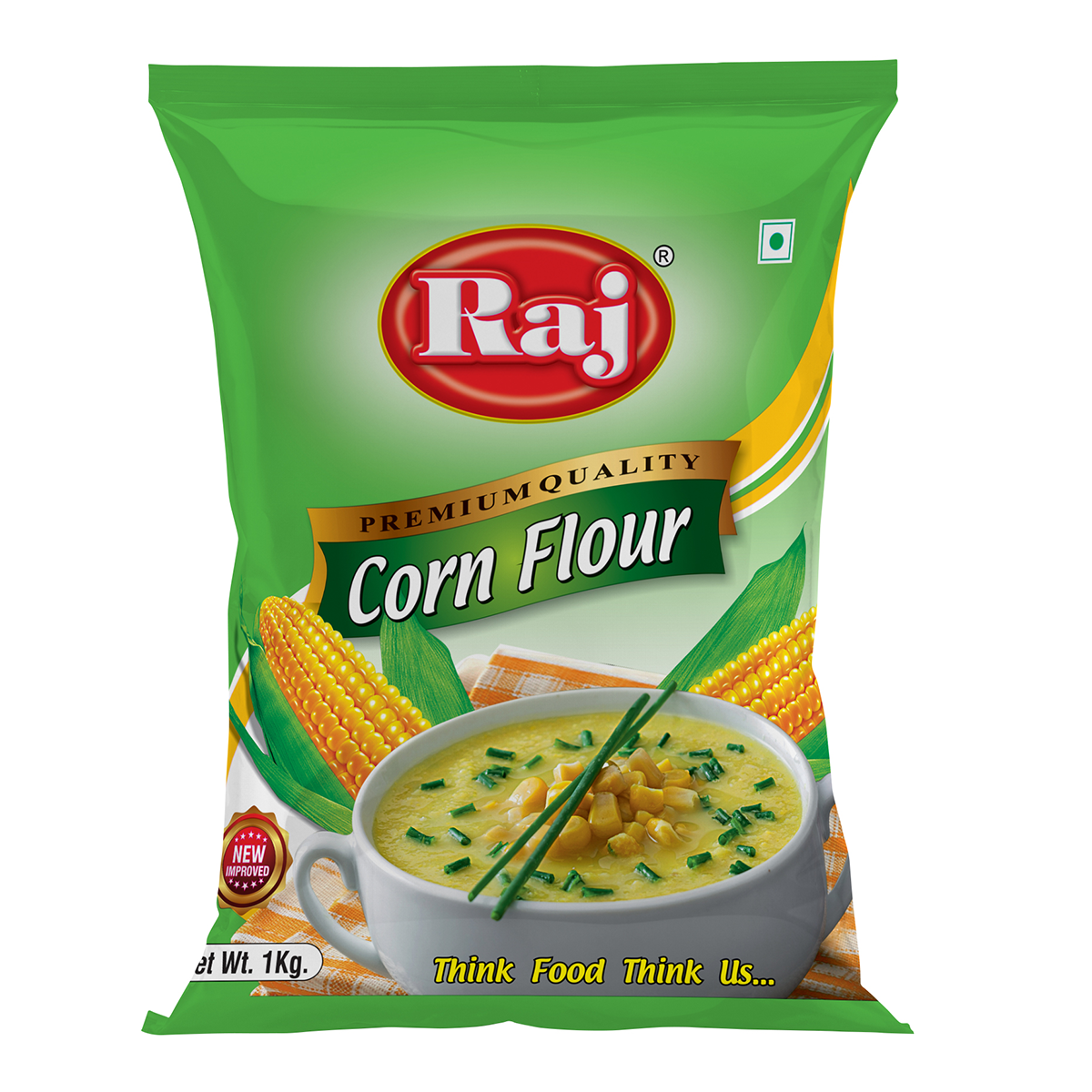 Raj Corn Flour 1 Kg Package.