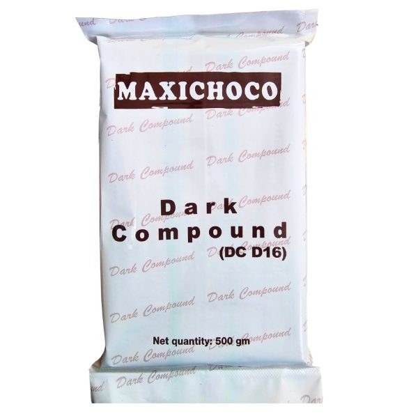 Maxichoco Dark Compound (Dc D16) chocolate bar.