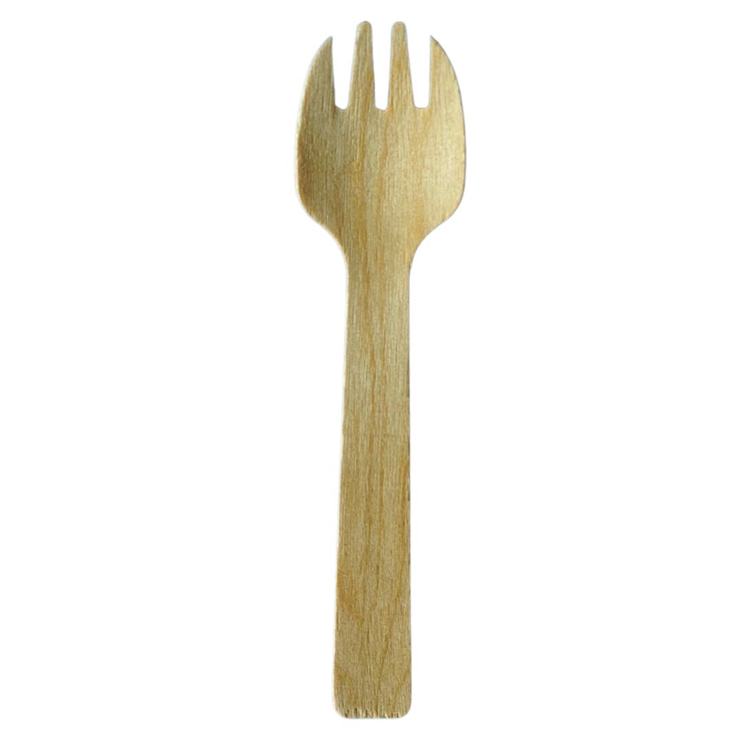 Wooden Sporks 105Mm 100 Pcs Packet