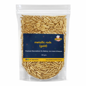 Cake Sprinkles Metallic Rods Gold