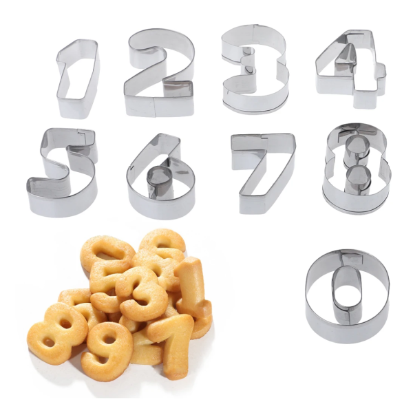 MEDIUM NUMBERS 0-9 COOKIE MOLD