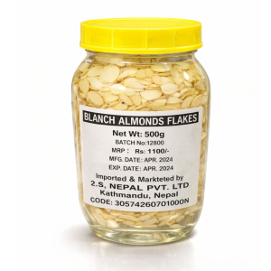 BLANCH ALMOND FLAKES 500GM