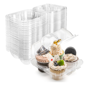 Plastic Cup Cake Box 4 Cavity K05