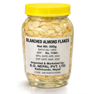 BLANCH ALMOND FLAKES 500GM