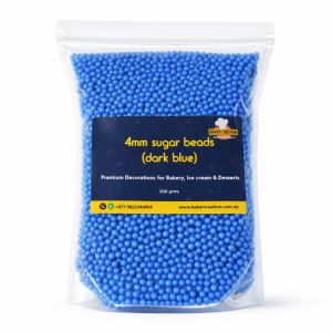 Cake Sprinkles Dark Blue Sugar Beads 4MM