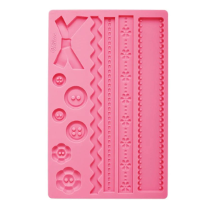 Silicon Button With Pink Rope