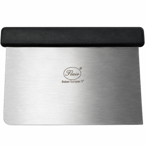 STEEL DOUGH SCRAPPER WITH PLASTIC HANDLE