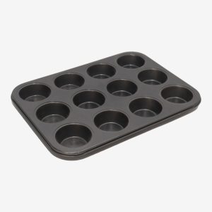 TEAFLON MUFFIN BLACK 12 CAVITY (7615)