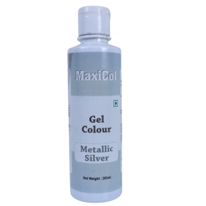 MAXICOL GEL COL METALLIC SILVER 200GMS