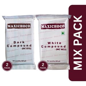 MAXICHOCO MIX PACK (DARK COMPOUND & WHITE COMPOUND) PACK OF 4