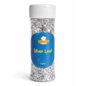 CAKE DECORATION SILVER LEAF 2GM/JAR