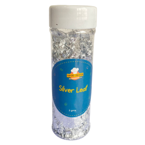 CAKE DECORATION SILVER LEAF 2GM/JAR