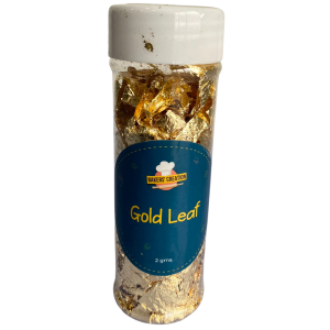 CAKE DECORATION CANDY GOLD 100-LEAF 2GM/JAR