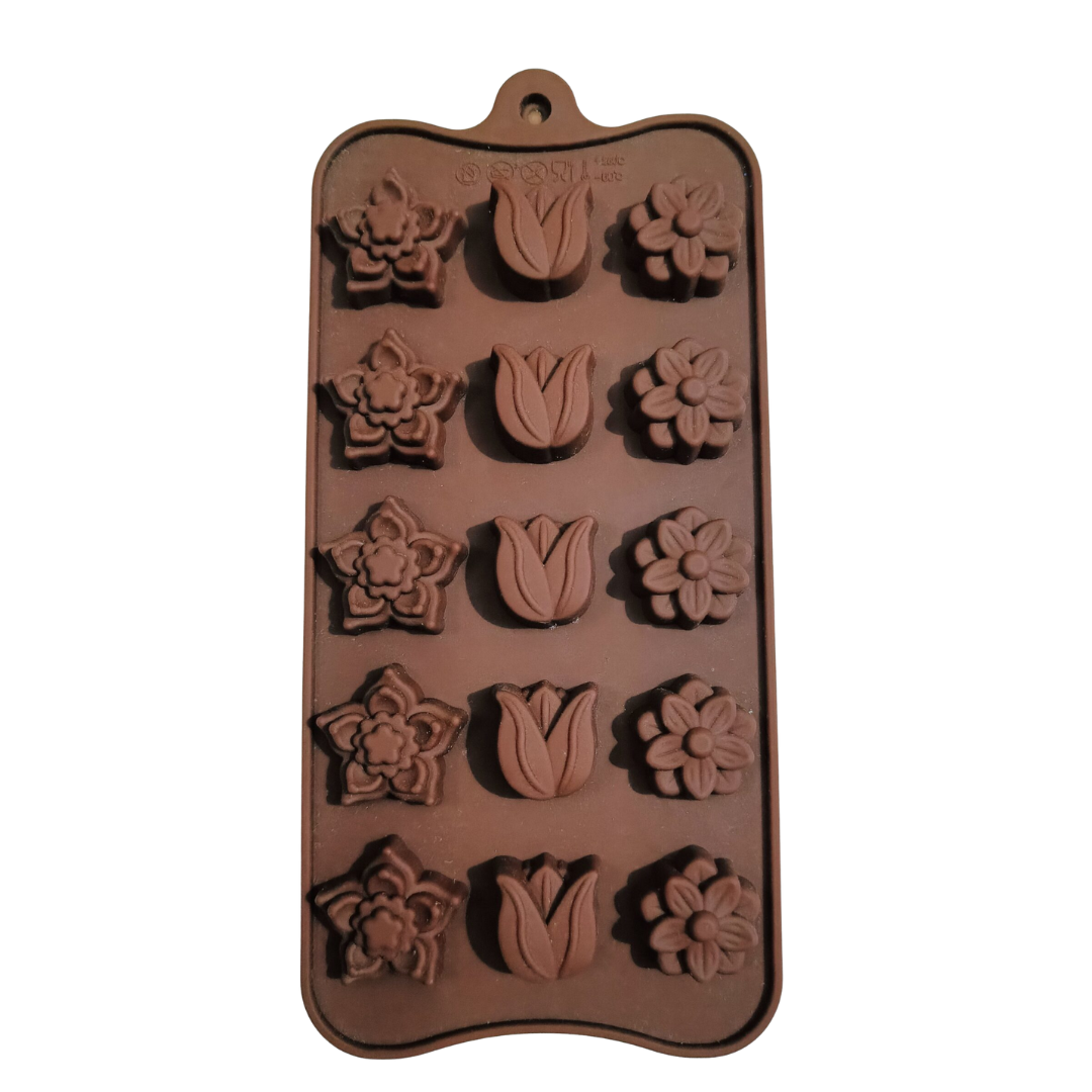 15 Cavity Flower Shape Silicon Chocolate Mould