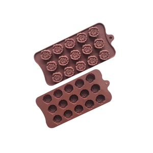 Silicon 15 Cavity Rose Shape Chocolate Mould
