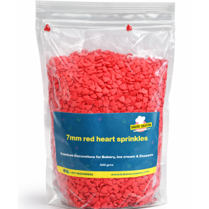 Red Pearl Heart 7mm Sprinkle